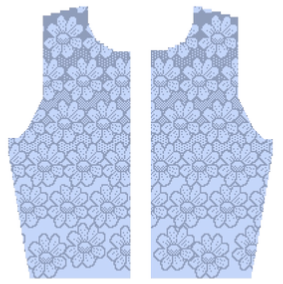 Cardigan with integrated stitch pattern
