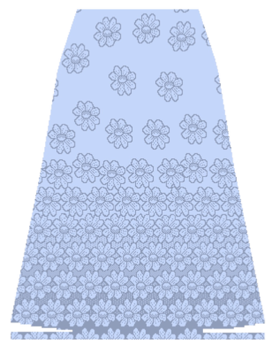 Skirt with integrated stitch pattern